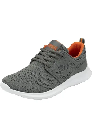 Lonsdale London Herren Durham Straßen-Laufschuh, Grau/Orange/Dunkelgrau, 42 EU