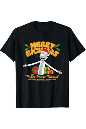 Rick and Morty Christmas, Happy Human Holidays T-Shirt