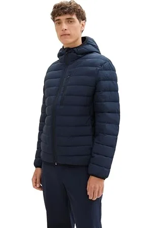 TOM TAILOR Herren 1041340 Lightweight Steppjacke mit Kapuze, 10668-Sky Captain Blue, XL