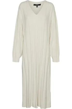 VERO MODA VMVERITY LS V-Neck Calf Dress GA Boo