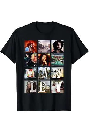 Bob Marley Block Bilder T-Shirt