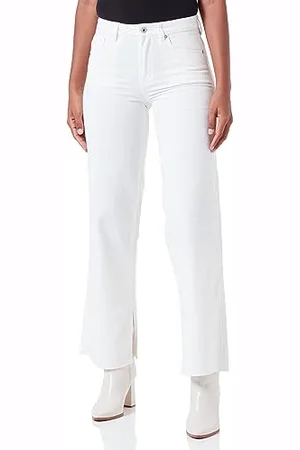 QS by s.Oliver Q/S by Damen Jeans-Hose, Catie Slim Wide Leg White 38