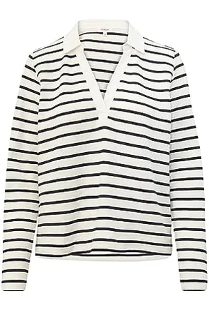 QS by s.Oliver Damen T-Shirt Langarm White 32