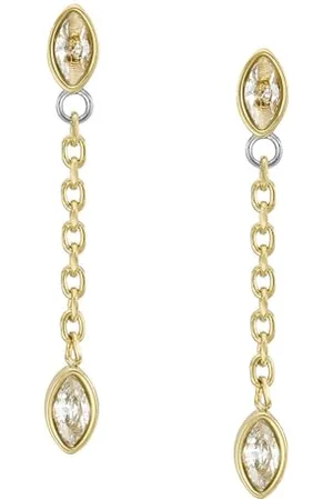 Fossil Damen-Hängeohrringe Sadie Seasonal Sparkle Edelstahl goldfarben, JF04591710