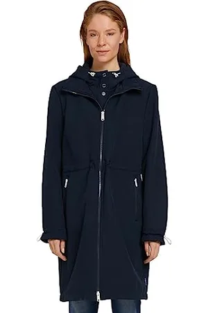 TOM TAILOR Damen Softshell Mantel mit Kapuze 1030944, , S