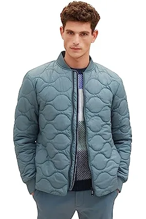 TOM TAILOR Herren 1037329 Lighweight Bomberjacke mit Steppung, 32506-dusty Dark Teal, L