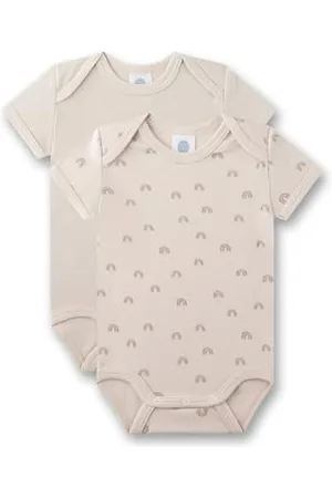 Sanetta Baby-Body Kurzarm (Doppelpack) | Hochwertiger und nachhaltiger Unisex-Body aus Bio-Baumwolle. Inhalt: 2er Set Baby Body 068