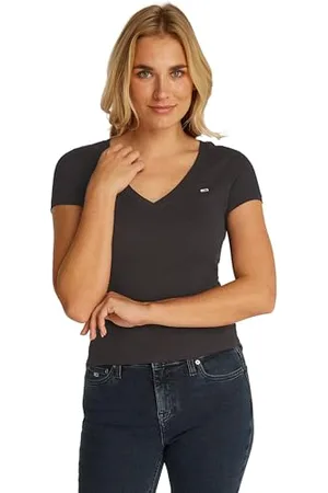 Tommy Hilfiger Damen Tjw Slim V-Neck Tee Dw0dw20458 S/S T-Shirt, , XS EU