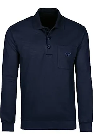 Trigema Herren Langarm Polo aus Sweat-Qualität, ,XL