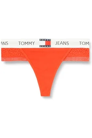 Tommy Hilfiger Damen String Heritage Thong Tanga, (Hot Heat), XL