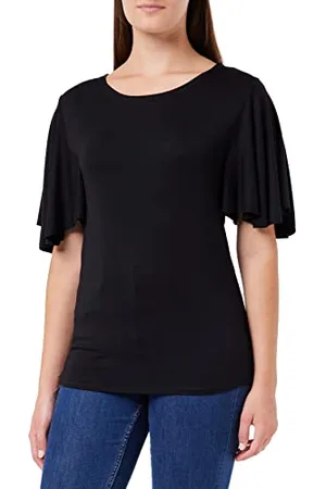 Spiral Gothic Elegance - Oberteil mit U-Ausschnitt & Fledermausärmeln - - XXL