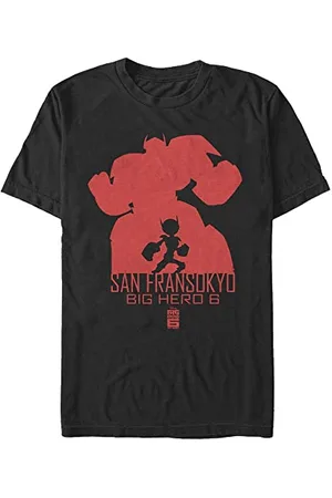Disney Unisex Big Hero 6 Series Silhouette Baymax Organic Short Sleeve T-shirt, , M