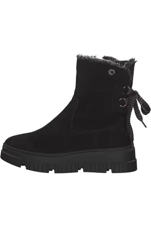 QS by s.Oliver Damen Winterstiefel ohne Absatz Gefüttert Vegan, (Black), 37 EU