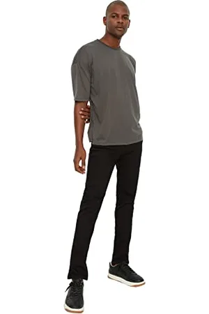 Trendyol Schwarze männliche dünne, nicht verblassende Jeans, , 33