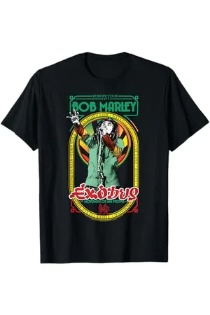 Bob Marley T-Shirt Exodus Singing Reggae, Unisex Erwachsene & Kinder, , S, Kurzarm, Klassisch, Polyester, Crew-Ausschnitt, Schnelltrocknend