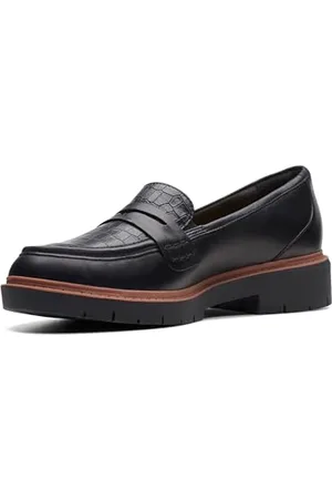 Clarks Damen Westlynn Ayla Penny Loafer, Black Leather, 39 EU