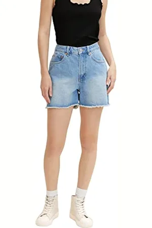 TOM TAILOR Damen High Waist Bermuda Jeans Shorts 1031460, , M