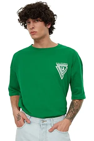 Trendyol Herren Herrenübergroße Kurzarm-t-shirt mit Kurzarm T Shirt, , XS EU