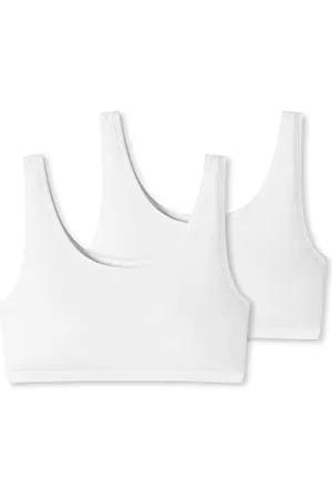 Schiesser Damen 2pack Bustier Unterwäsche, Weiss, 3XL