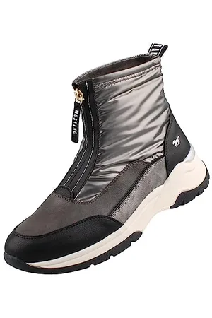 Mustang Damen Stiefeletten Grau, Schuhgröße:EUR 38