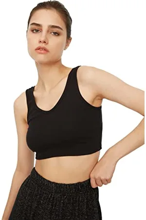 Trendyol Damen V-neck Crop Gestrickter Bustier, , M EU