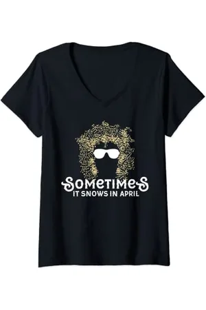 Prince Damen Manchmal schneit es im April Memorial T-Shirt mit V-Ausschnitt