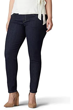 Lee Damen Skinny Überziehen, schmale Passform, Übergröße Jeans, Slumber, 44 Zierlich