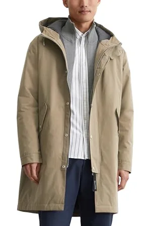 Marc O’ Polo Marc OߴPolo Herren Parka mit Kapuze wasserabweisend, Braun (Pavestone), M