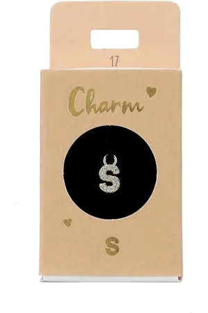 Depesche 11834-017 Charm Buchstabe S, vergoldeter Anhänger für Halsketten, Armband und Ohrringe, ideal als kleines Geschenk
