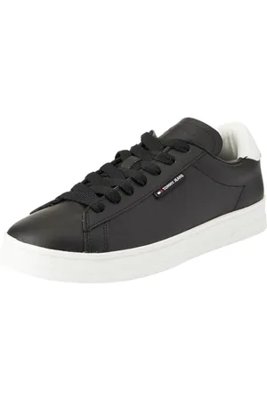Tommy Hilfiger Herren Cupsole Sneaker Leather Schuhe, (Black), 43