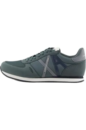 Armani Exchange Herren Rio, Essential, Side Logo Sneaker, Green+ Night Sky, 39 EU
