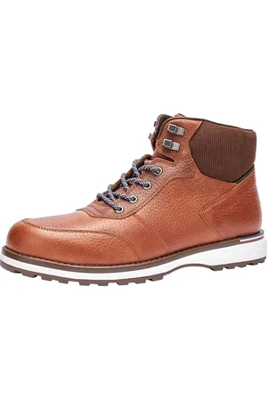 Tommy Hilfiger Herren Boots Warm aus Leder, Braun (Winter Cognac), 40