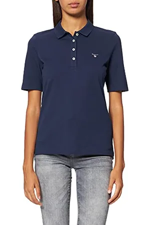 GANT Damen The ORIGINAL Pique LSS Poloshirt, Blau ( 433), X-Small (Herstellergröße: XS)