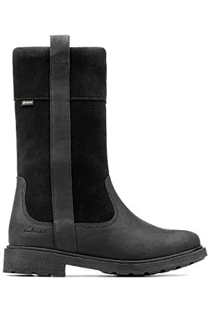 Clarks Mädchen Astrolhi GTX K Chelsea-Stiefel, Black Leather, 28 EU