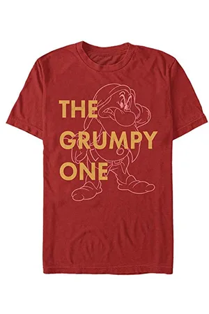 Disney Snow White and the Seven Dwarfs - One Grumpy Dwarf Unisex Crew neck Red S