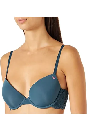 Emporio Armani Damen 1653942F38420731 Push Up Bra Remov.Pads, Blue, 34D