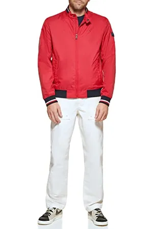 Tommy Hilfiger Herren Lightweight Varsity Rib Knit Bomber Jacket Shell-Jacke, , XL