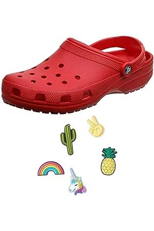 Crocs Unisex Classic Pantoffeln + Jibbitz-Schuhanstecker 5er-Set