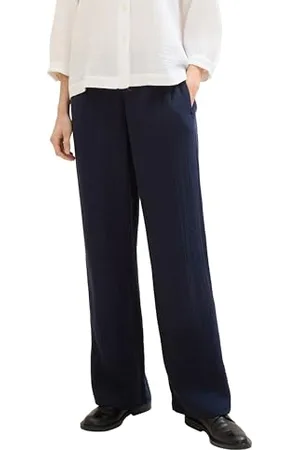 TOM TAILOR Damen Loose Fit Hose, sky captain blue, 34/30