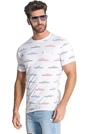 Gianni Kavanagh Herren White Attitude Allover Tee T-Shirt, , S