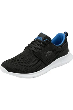 Lonsdale London Herren Durham Running Shoe, Black/Reflex Blue, 42 EU