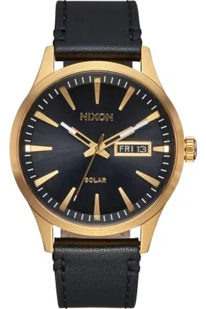 Nixon Unisex Analog Japanisches Quarzwerk Uhr mit Leder Armband A1347-510-00