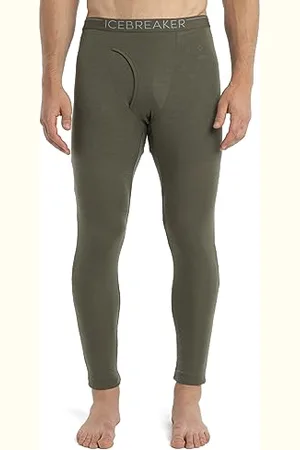 Icebreaker Merino Wool 175 Everyday Herren Kaltwetter Leggings mit Eingriff - Thermounterwäsche für Männer mit konturierter Slim Fit - Basisschicht aus 100% Merinowolle - Premium Long Johns, Large