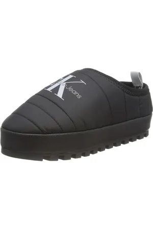 Calvin Klein Jeans Damen Slipper Home Slipper Ny Ml Fad Warm, Mehrfarbig (Black/Bright White), 39 EU