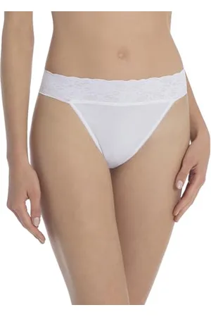 Calida Iconics Tangaslip Damen, aus 100% Baumwolle, Spitze am Beinausschnitt