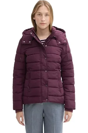 TOM TAILOR Damen Steppjacke mit Abnehmbarer Kapuze, , XXL