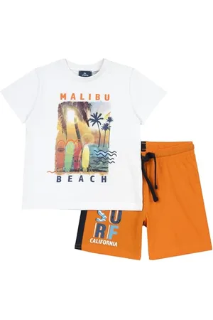chicco Komplette Baby mit T-Shirt und Kurze Hose mit Elastischem Bund, mit Modernen und Trendigen Grafiken, 100% Baumwolle, Maschinenwaschbar, Baby und Junge Kleidung, Entworfen in Italien