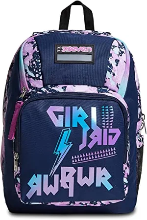 7 for all Mankind Rucksack, gepolsterter Schulranzen für Schule, Sport & Freizeit, Geräumige Schultasche für Teenager, Mädchen und Jungen, Tornister mit Trinkflaschenfach und Doppelfach
