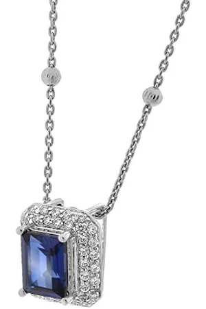 ORPHELIA Damen-Ketten mit Anhänger Blauer_Zirkonia - ZH-7237/SA