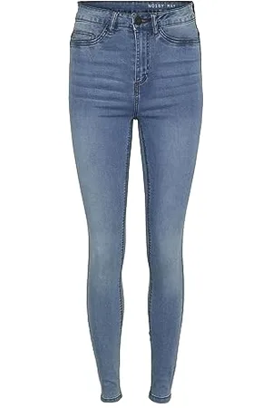 Noisy May NOS DE Damen Nmcallie Hw Vi059lb Noos Skinny Jeans, Blau(blaulight Blue Denim), 29W / 34L EU